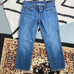 Citizens Of Humanity Kelly #063 Low Waist Cropped Blue Straight-Leg Jeans